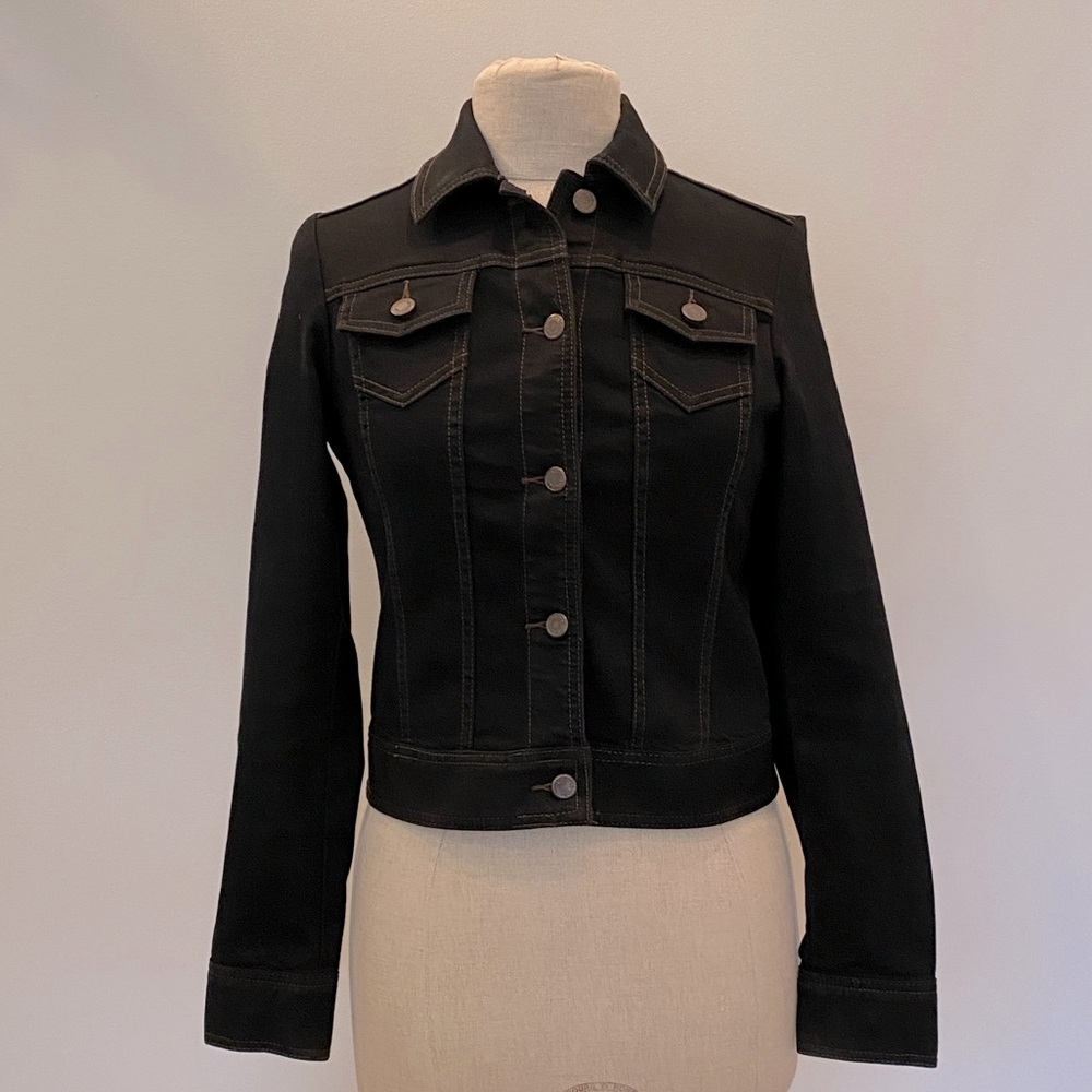 The Limited Womens Black Jean Jacket w Stretch / Size XS